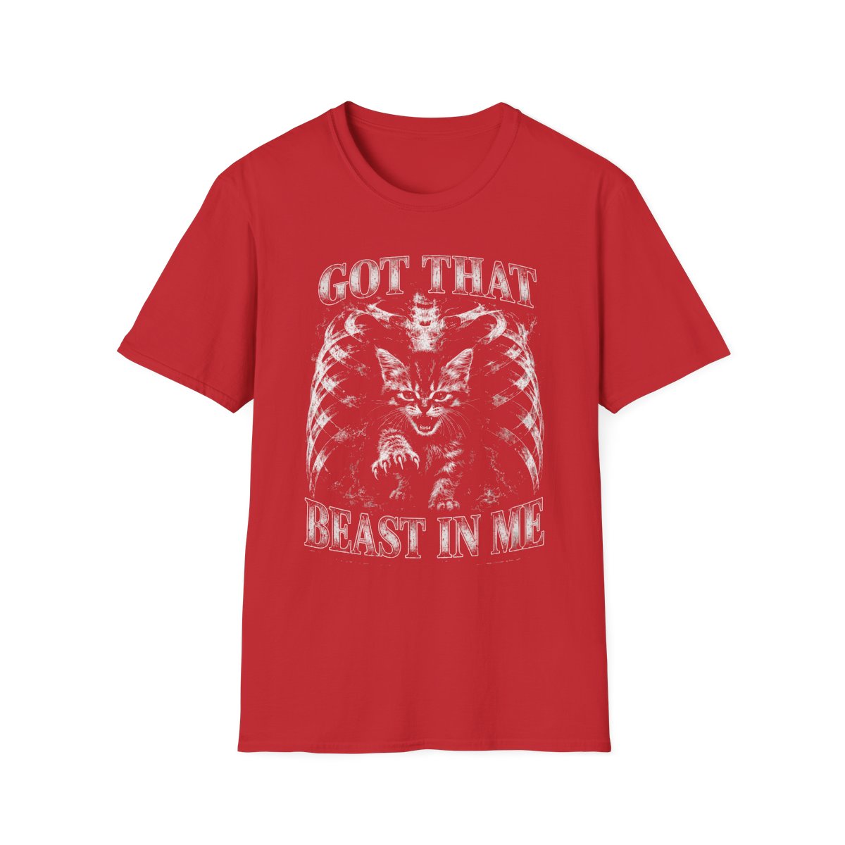 Beast in me t T-shirt - Red front mockup