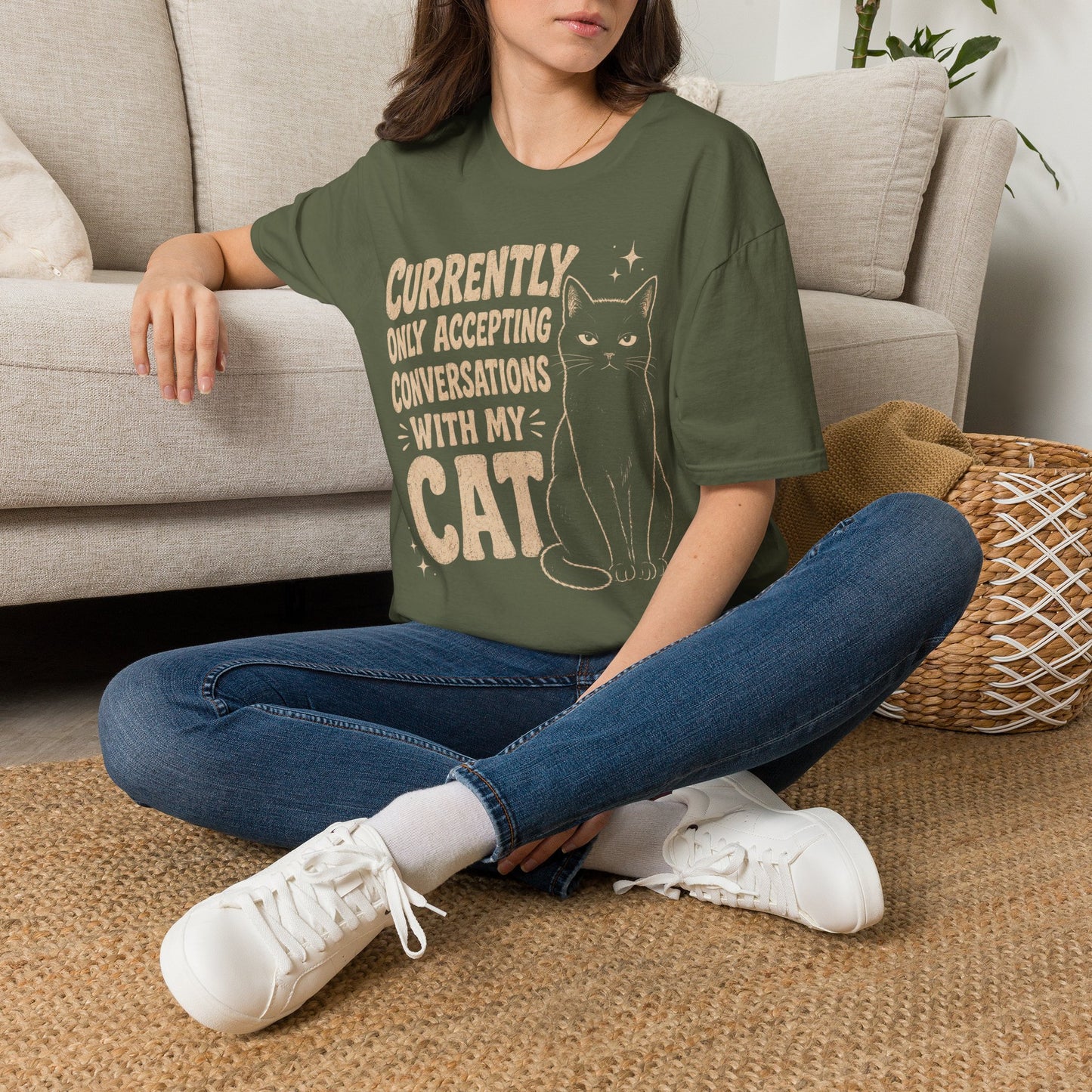 Conversation Cat T-Shirt