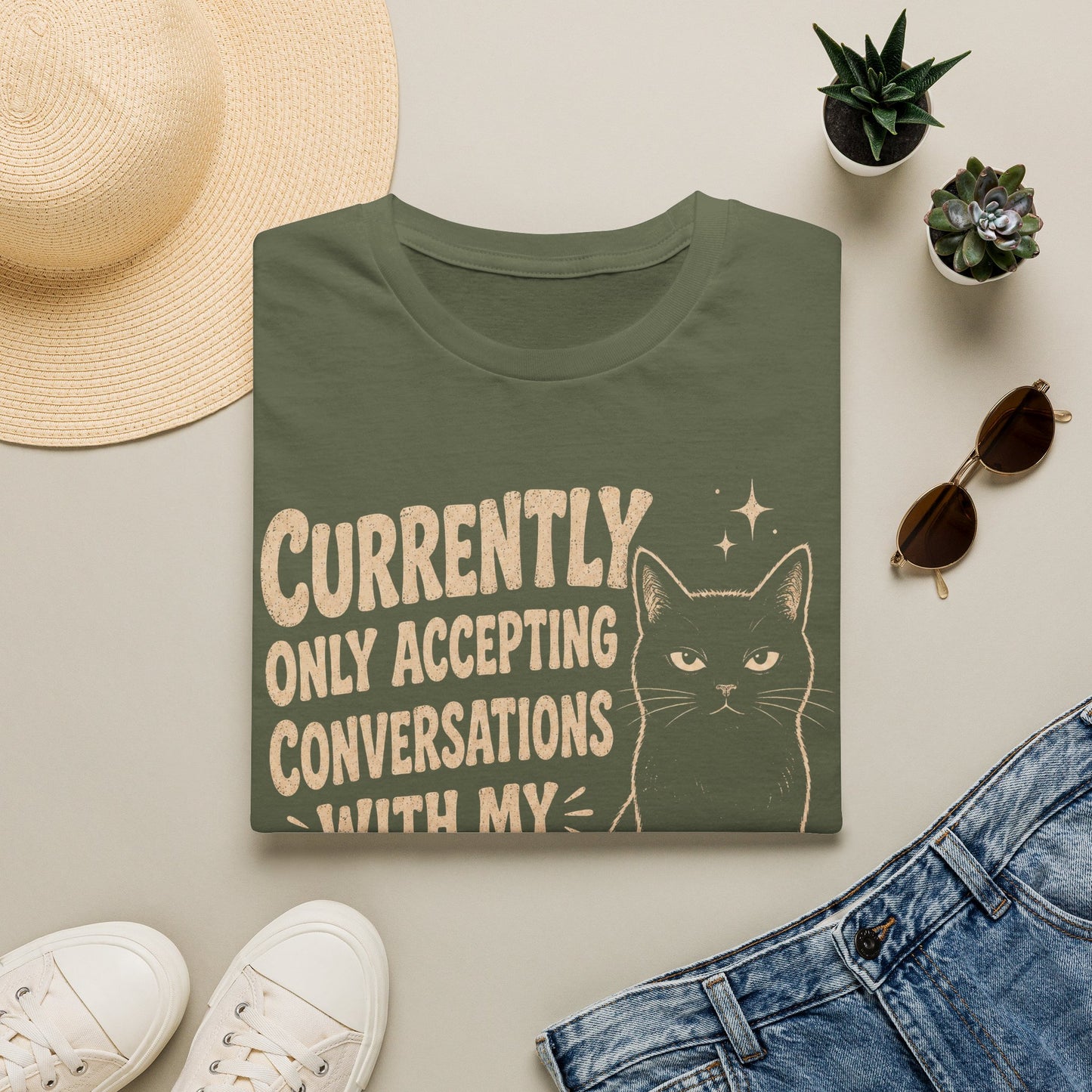 Conversation Cat T-Shirt