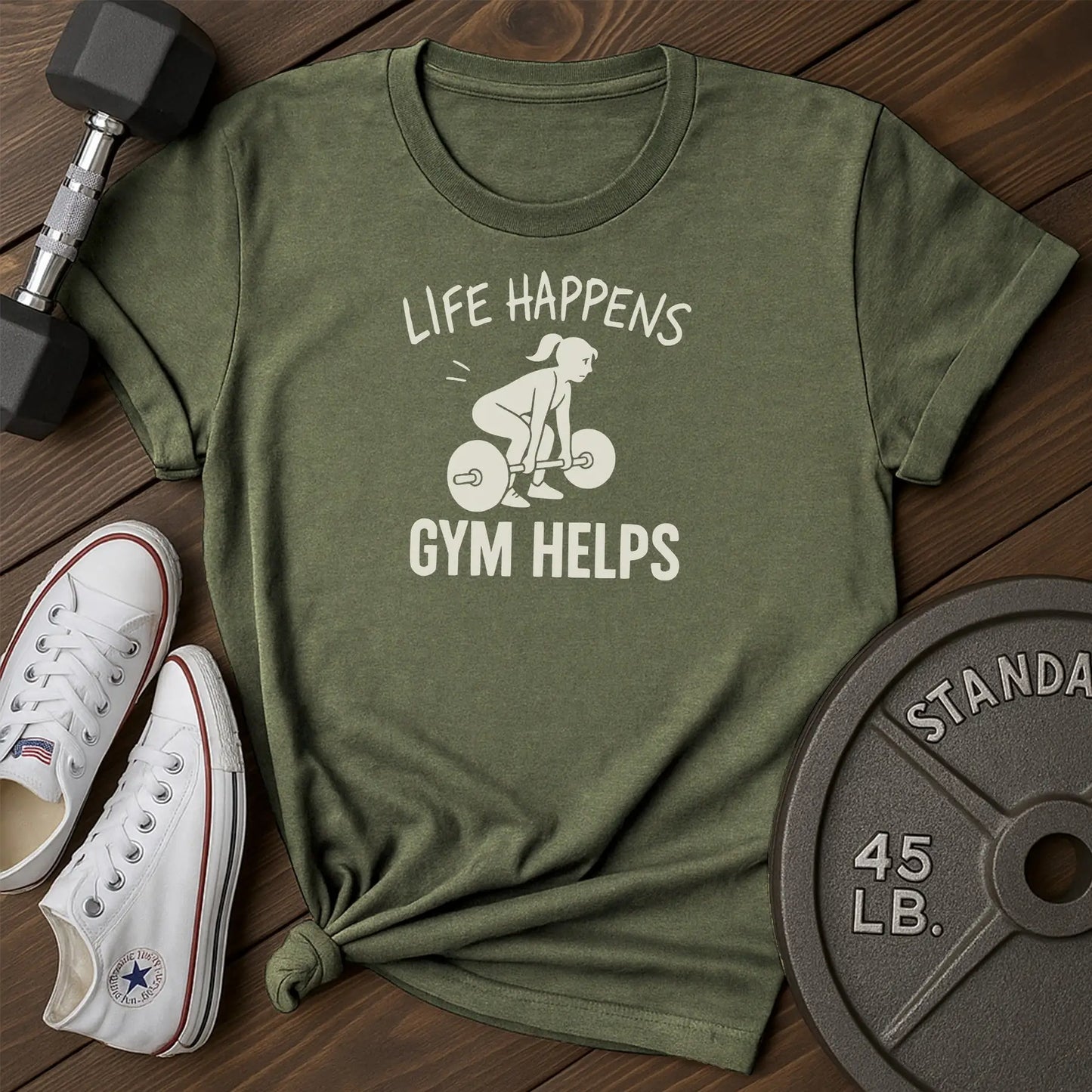 Gym helps ar T-Shirt - green - Gym Helps AR Green.jpg